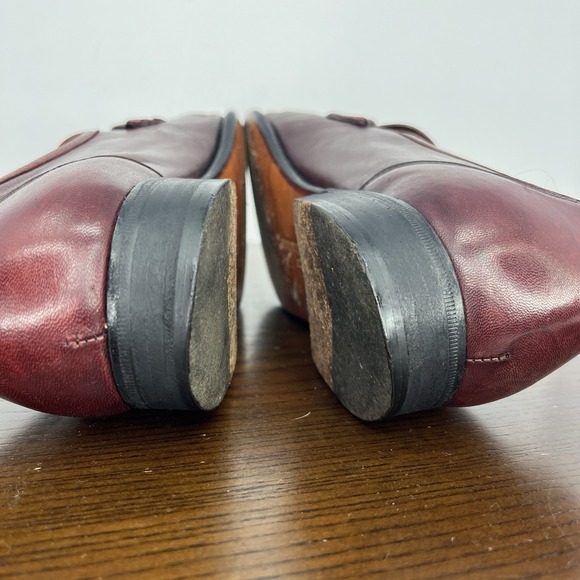Allen Edmond‎ Bergamo Penny Loafer Shoes Men\'s 9.5D Red Leather Apron Toe main image 7